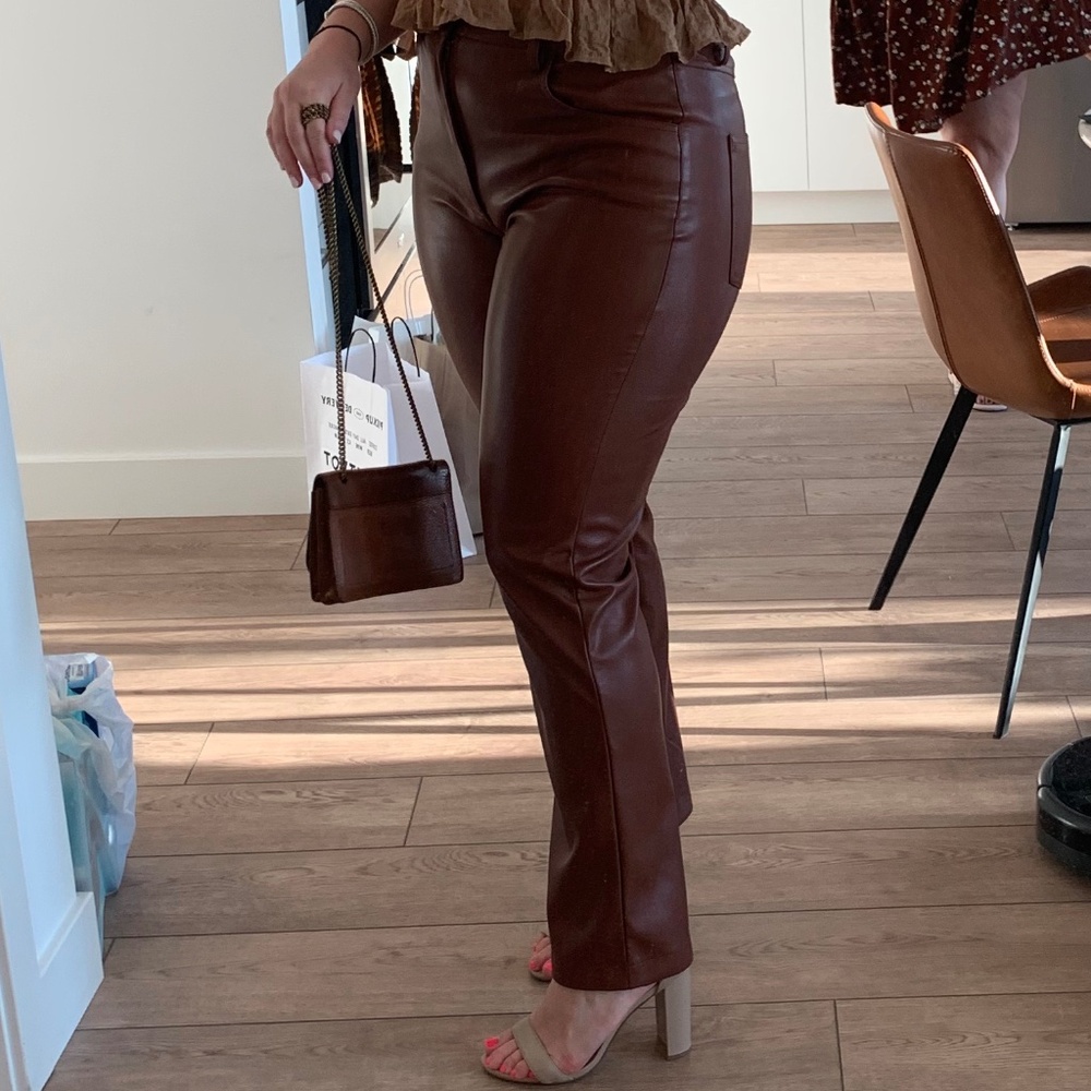 BB Dakota by Steve Madden Take A Break Faux Leather Ankle Pants